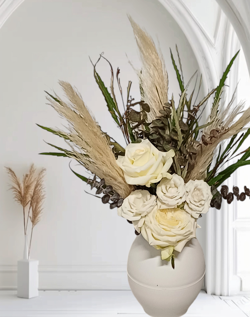 Bouquet de la mariée avec pampa pour mariage Caujac et Auterive par fleuriste spécial mariage A Fleur d'Art